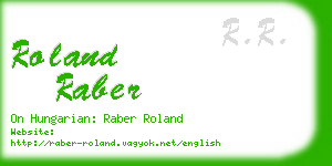 roland raber business card